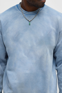 เสื้อสเวตเชิ้ตคอกลมผ้าฝ้ายสำหรับผู้ชายรุ่นใหม่ล่าสุด ทรงปกติ พิมพ์ลายโลโก้ด้านหน้า สไตล์มินิมอล เหมาะสำหรับใส่ในฤดูหนาว - Product Image 3