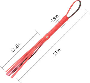 Fouet de jeu en cuir haute performance, poignée renforcée, conception de sangle durable, fétiche, taille personnalisée, emballage en vrac - Product Image 3