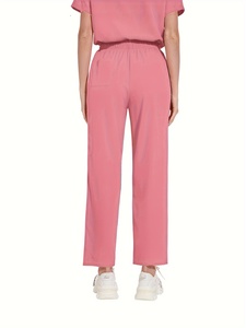 Ensemble de pantalon droit à manches courtes et col en V extensible dans quatre directions, haut de gamme, pour infirmières, vêtements pour femmes, uniformes médicaux, tenue de travail - Product Image 2