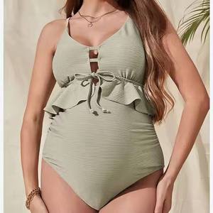 ชุดว่ายน้ำสำหรับหญิงตั้งครรภ์เซ็กซี่พร้อมเข็มขัดคาดเอว ชุดคลุมท้องแบบชิ้นเดียวขนาดใหญ่พิเศษ ชุดว่ายน้ำสำหรับคนท้อง บิกินี่เซ็กซี่ - Product Image 6