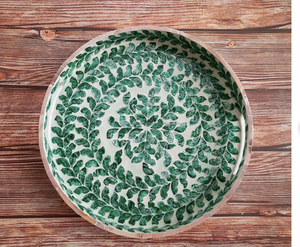 Bandeja de Servir de Madera con Nácar, Hecha a Mano y de Lujo para el Hogar, con Múltiples Usos - Product Image 4