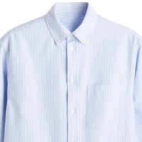 Kemeja Oxford Pria Regular Fit Katun Klasik Lengan Panjang Kancing Depan Kasual untuk Kerja Kantor Nyaman dan Elegan
