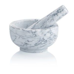 Premium Quality Marble Mortar And Pestle For Grinding Spices Herbs <b>Garlic</b> And Making <b>Fresh</b> Masala - Product Image 1