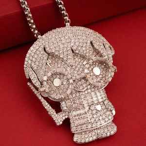 Colgante de Plata 925 Estilo Hip-Hop Personalizado con Moissanita VVS, Plata S925, Pasa Prueba de Diamante, Amuleto Único de Dibujos Animados - Product Image 3