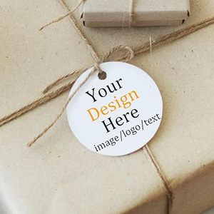Etiquetas Redondas Personalizadas de Papel para Ropa, Diseño de Agradecimiento, Acabado Mate, Etiquetas Colgantes Impresas Ecológicas para Prendas - Product Image 5