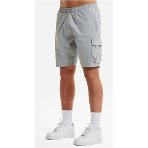 Men's Solid Color <b>Cargo</b> <b>Shorts</b> Mid Waist Drawstring Closure Breathable Canvas Bermuda <b>Shorts</b> with Multiple Pockets Casual Style - Product Image 1