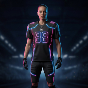 American Football Uniform Custom Design Sublimation Printing High Elastic Spandex Side Panels Performance Team Jersey - Product Image 6