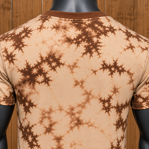 T-shirt à manches courtes pour homme, tie-dye, couleur personnalisée, t-shirt décontracté, col rond, coupe classique, t-shirt en tricot décontracté avec motif, logo sur le devant - Product Image 5