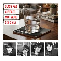 PACK DE MERCHANDISES LES BEATLES : porte-clés, plaque en verre et boîte colorée artisanale