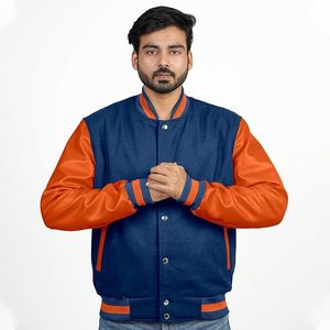 <b>Mens</b> Urban <b>Varsity</b> <b>Bomber</b> <b>Jacket</b> <b>Mens</b> Embroidered <b>Varsity</b> Letterman <b>Jacket</b> - Product Image 1