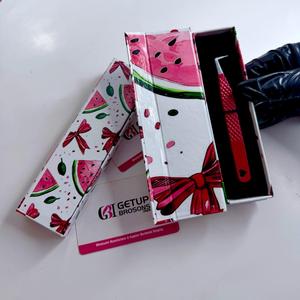 แหนบดึงขนตา Getup Brosons impex ลายแตงโม 90 องศา ทำจากสแตนเลส ปลายเรียบ/ปลายไฟเบอร์ บรรจุในกล่องเครื่องมืออย่างดี - Product Image 2