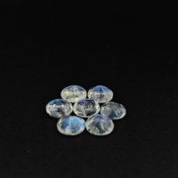 Pierre de Lune Blanche Naturelle Calibrée, Taille Brillante Facettée Ronde, Pierre Précieuse Libre de 7mm, Excellent Lot pour la Fabrication de Bijoux