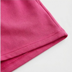 Conjunto de 2 Piezas para Mujer, Tejido, Color Rosa Sólido, Cuello Redondo, Manga Corta, Corte Holgado, Casual, Por Encima de la Rodilla, Transpirable, para Uso Diario - Product Image 6