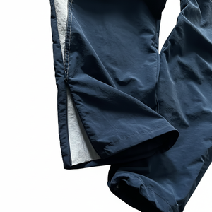 Ensemble de survêtement unisexe bleu marine, fermeture éclair intégrale, séchage rapide, polyester, design sportif, vêtements d'automne, coupe régulière, poches latérales - Product Image 5