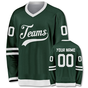Maillots de hockey sur glace professionnels à manches longues, légers, en tissu doux, à séchage rapide, avec impression personnalisée du nom et du logo de l'équipe, très demandés - Product Image 1