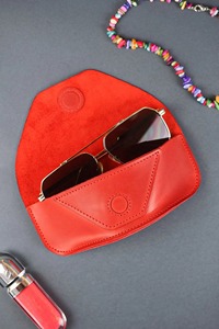 Étui à lunettes en cuir artisanal de qualité supérieure, pochette de protection fine pour lunettes, cuir de vache véritable, fournisseur en gros LGC-0071 - Product Image 5