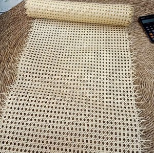 <b>Light</b> and Strong Large Curvature Rattan Webbing Cane Mesh Wicker Roll Bleached Breathable Cane Web Roll for Wall Decor Wholesale - Product Image 5