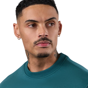 Mens Teal Green Crew Neck <b>Tracksuit</b> Casual Athletic Gymwear Sweatshirt and Jogger Set Winter Sports Activewear Streetwear - Product Image 3