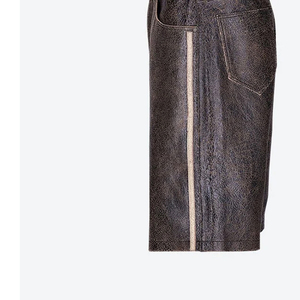 Shorts en cuir de vachette de qualité supérieure pour hommes, vêtements décontractés à la mode, doublure douce, service de fabrication sur mesure - Product Image 2