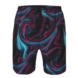 Shorts de Playa para Hombre, de Secado Rápido, con Estampado de Ancla Sublimado, 100% Poliéster, Cintura Elástica, Casuales, para Verano - Product Image 4