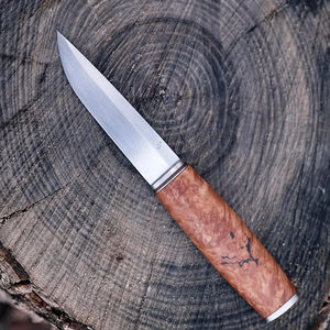 Cuchillo Puukko Multiusos Hecho a Mano, Popular y de Alta Calidad, para Camping, Hoja Fija de Acero de Damasco, Borde Dentado, Punta Caída, Garantía de 3 Años - Product Image 3
