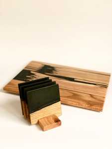 luxury Acacia Wood Resin Coaster <b>Set</b> Handmade Beverage Coasters <b>for</b> <b>Dining</b> <b>Table</b>, Coffee <b>Table</b>, Home Bar & Kitchen Decor - Product Image 3