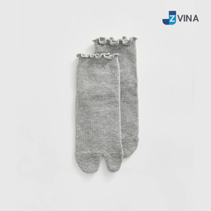 JZVINA <b>Women's</b> <b>White</b> Solid Crew 2 Toe Japanese Style Breathable Cotton Casual Daily Wear Summer <b>Socks</b> - Product Image 3