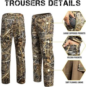 Ensemble veste et pantalon de chasse camouflage pour homme, vêtements d'extérieur imperméables en softshell, vêtements d'automne - Product Image 6