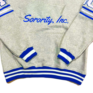 เสื้อสเวตเชิ้ต Zeta Phi Beta Sorority Chenille Patches 1920 คอกลม แขนลายทาง ปลายแขนยืดหยุ่น กระเป๋าจิงโจ้ ทรงลำลอง ZPB - Product Image 2