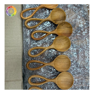 Wholesale Heart Shape <b>Coffee</b> Acacia Wood Spoons <b>Scoop</b> Utensils, Durable Dinnerware Set Wooden Mixing Spoon - Product Image 4