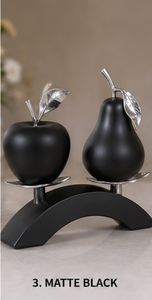 Support de fruits vintage en métal, sculpture artificielle pomme et poire, pour Noël, Nouvel An, anniversaire, décoration intérieure et salon - Product Image 3