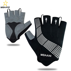 Gants de vélo - Gants de cyclisme rembourrés à demi-doigts avec caractéristiques anti-choc, antidérapantes et respirantes pour VTT et vélo de route - Product Image 1