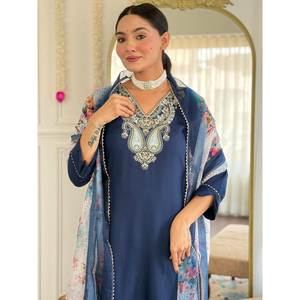 Beau haut et bas de fête avec ensemble élégant de taille Dupatta XL - Product Image 3
