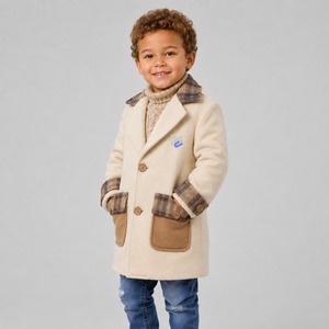 Manteau en laine pour enfants sur mesure, taille OEM, manches longues, grande taille, fait main, avec expédition et livraison - Product Image 3