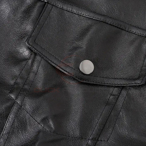 Chaleco de Cuero Genuino para Hombre, Reversible, Transpirable, de Invierno, con Logotipo Personalizado OEM, Talla Grande, Estilo Urbano - Product Image 5