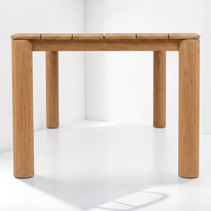 Table de repas d'extérieur, design scandinave, bois de teck massif naturel, résistant aux intempéries, mobilier d'extérieur pour hôtel, complexe hôtelier, villa, OEM - Product Image 3