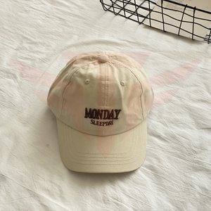 Gorra de Béisbol Tactus Industries Monday Sleepday, Bordada en 3D, de 6 Paneles, para Hombre, de Poliéster, Estilo Vintage, Informal, con Hebilla Dorada de Cobre - Product Image 3