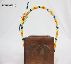 Élégant serre-tête fleuri multicolore perlé, accessoire de tête décoratif fait main pour femme, idéal pour les soirées stylées - Product Image 1