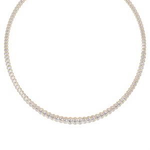 Elegant Graduation <b>Tennis</b> <b>Necklace</b> with Lab Grown and Natural Diamonds 9KT 10KT 14KT 18KT <b>Sterling</b> <b>Silver</b> Jewelry for Women - Product Image 5