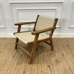 Bar <b>Chair</b> Teak Wood with Rope Stain Color Modern Design Outdoor Use Durable - Product Image 1