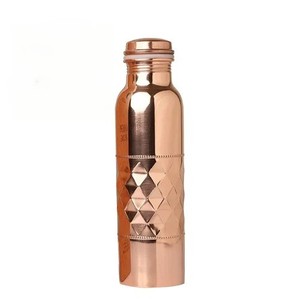 Botella de Agua de Cobre Brillante con Acabado Reflectante, Botella Ayurvédica para Beber, para el Hogar, la Oficina, Viajes y Regalos - Product Image 6