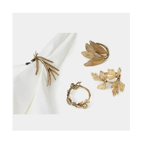 Anillos de Servilleta de Latón Ecológicos Personalizables con Diseño Navideño Clásico Moderno, Decoración de Mesa al por Mayor - Product Image 6