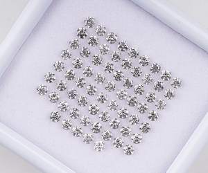 1.50 MM, Diamante natural suelto, Diamante sal y pimienta, Diamante de talla brillante redonda, Diamante Melee de fantasía para la fabricación de joyas - Product Image 3