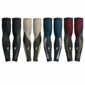 Fabricant sur mesure |   Manchons de bras pour le cyclisme VTT et gravel pour hommes |   Bourgogne Marine Noir Gris |   Vêtements de sport et vêtements d'extérieur - Product Image 1