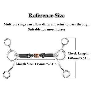 สายรัดปากรูปตัวดีทำจากสแตนเลสสตีลสีดำสำหรับผลิตภัณฑ์เคี้ยวของม้าที่รองรับแสงด้านข้าง - Product Image 3