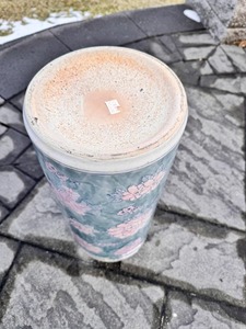 Porte-parapluie rose luxueux à motif floral imprimé, parfait pour la décoration intérieure, les halls d'hôtel, les bureaux de réception et les cadeaux. - Product Image 2