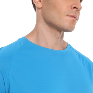 Men's Light Blue Long Sleeve <b>Fishing</b> Shirt UPF 50 Quick Dry Solid Color Pullover Top 100% Polyester Outdoor Wear - Product Image 6