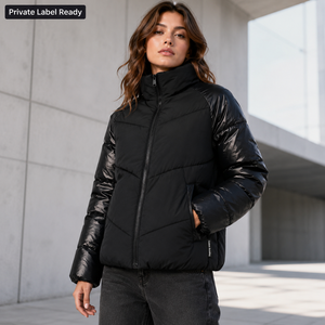 Chaqueta de burbujas transpirable de punto personalizada, proveedor de moda de invierno con etiqueta privada OEM ODM - Product Image 3
