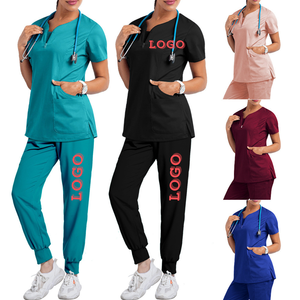 Blouse de travail pour femmes, manches courtes, avec poches, uniforme d'hôpital pour infirmières et médecins - Product Image 6