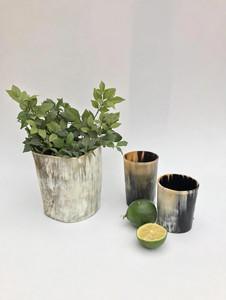 Mug en corne de buffle polie de luxe, vaisselle artisanale unique - Product Image 5
